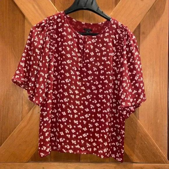 Ann Taylor Tops - Ann Taylor Burgundy Blouse- Medium